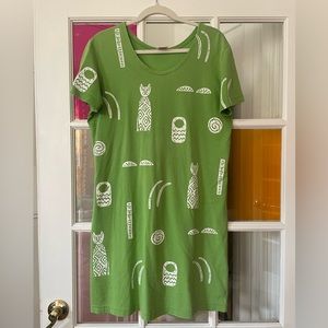 Vintage Cotton Screenprinted Summer Dress